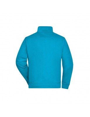 Sweat jacket with stand-up collar and zip