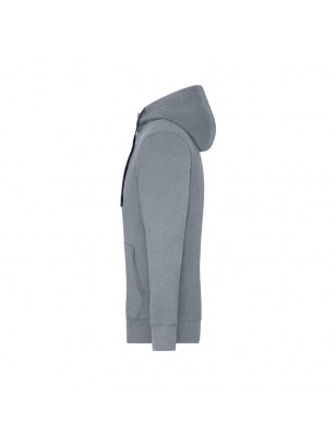 Zipped hooded sweat jacket