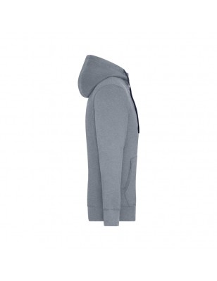 Zipped hooded sweat jacket