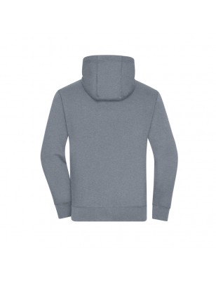 Zipped hooded sweat jacket