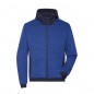 Padded knitted fleece jacket in attractive material mix