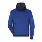 Padded knitted fleece jacket in attractive material mix