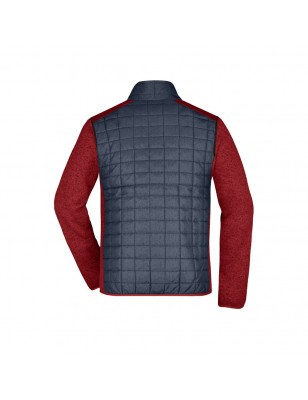 Knitted fleece jacket in stylish material mix