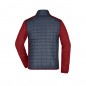 Knitted fleece jacket in stylish material mix