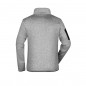 Fashionable knitted fleece jacket with stand-up collar