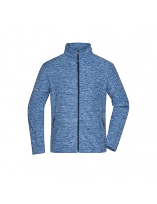 Fleece jacket in trendy melange look