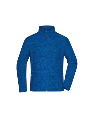 Fleece jacket in trendy melange look