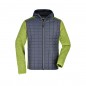 Knitted fleece jacket in stylish material mix