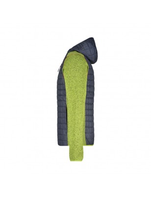 Knitted fleece jacket in stylish material mix