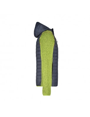 Knitted fleece jacket in stylish material mix