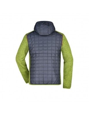 Knitted fleece jacket in stylish material mix