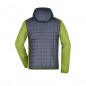 Knitted fleece jacket in stylish material mix