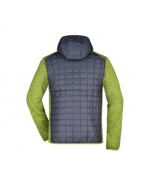 Knitted fleece jacket in stylish material mix