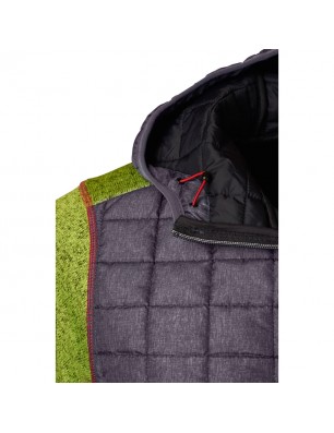 Knitted fleece jacket in stylish material mix