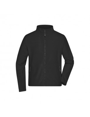 Fleece jacket with stand-up collar in classic design