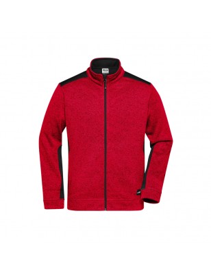 Easy care knitted fleece jacket in material mix