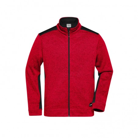 Easy care knitted fleece jacket in material mix