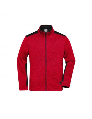 Easy care knitted fleece jacket in material mix