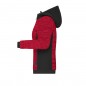 Padded knitted fleece jacket in attractive material mix