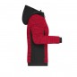 Padded knitted fleece jacket in attractive material mix