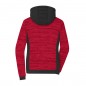 Padded knitted fleece jacket in attractive material mix