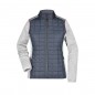 Knitted fleece jacket in stylish material mix