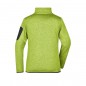 Fashionable knitted fleece jacket with stand-up collar