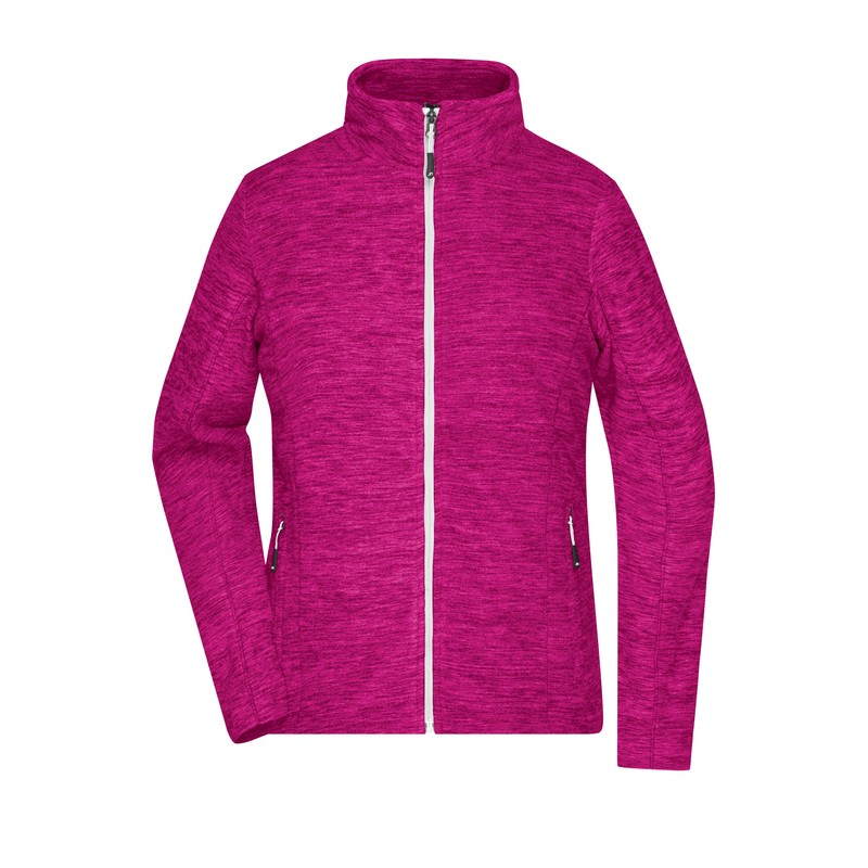 Fleece jacket in trendy melange look