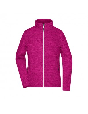 Fleece jacket in trendy melange look