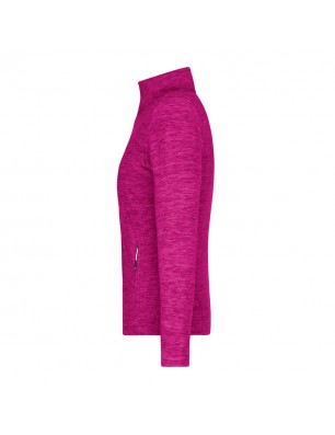 Fleece jacket in trendy melange look