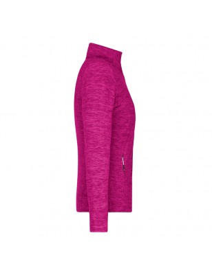 Fleece jacket in trendy melange look