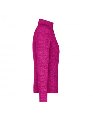 Fleece jacket in trendy melange look