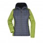 Knitted fleece jacket in stylish material mix