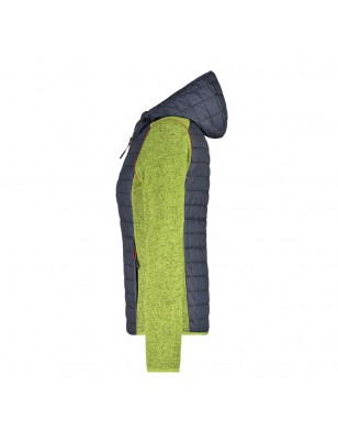 Knitted fleece jacket in stylish material mix