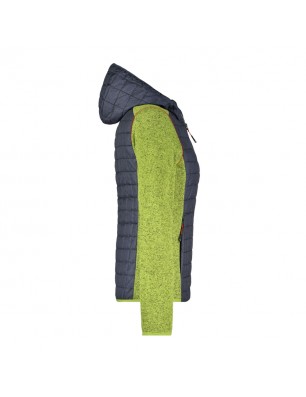 Knitted fleece jacket in stylish material mix