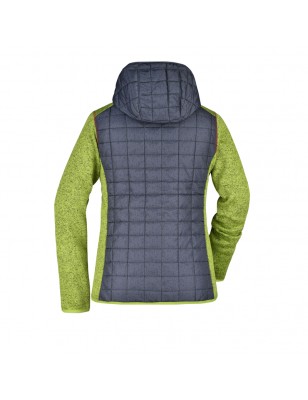 Knitted fleece jacket in stylish material mix