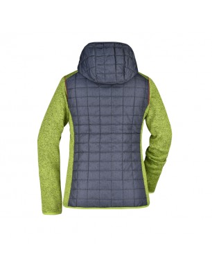 Knitted fleece jacket in stylish material mix