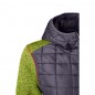 Knitted fleece jacket in stylish material mix