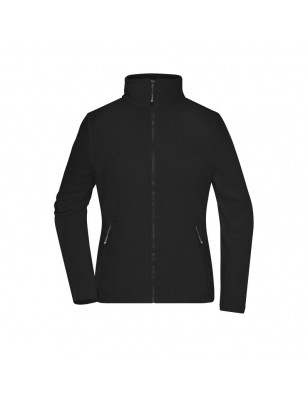 Fleece jacket with stand-up collar in classic design