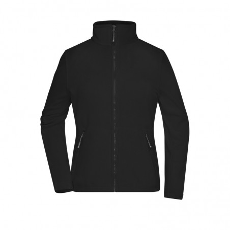 Fleece jacket with stand-up collar in classic design