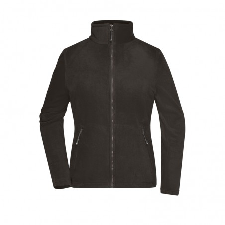 Fleece jacket with stand-up collar in classic design