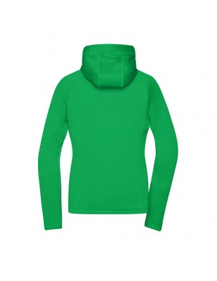 Casual hooded stretch fleece jacket