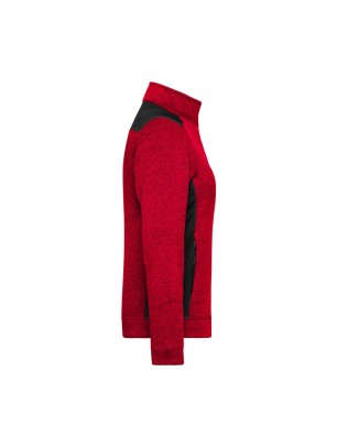 Easy care knitted fleece jacket in material mix