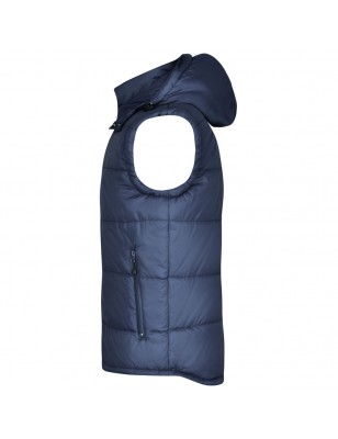 Fashionable quilted vest with detachable hood