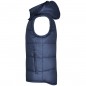 Fashionable quilted vest with detachable hood