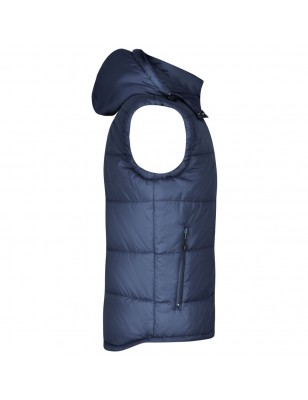 Fashionable quilted vest with detachable hood