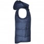 Fashionable quilted vest with detachable hood