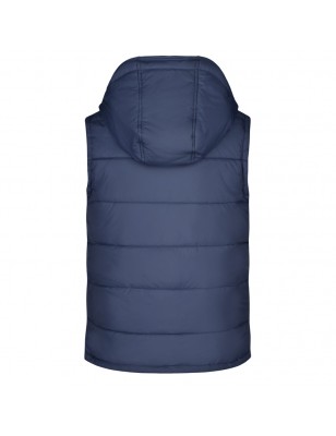 Fashionable quilted vest with detachable hood