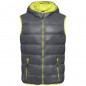 Ultra light down vest with hood in casual style