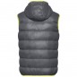 Ultra light down vest with hood in casual style